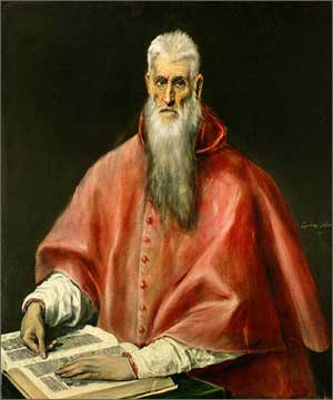 Эль Греко “Святой Иероним”. Св. Иероним перевел Библию на латынь и является покровителем переводчиков